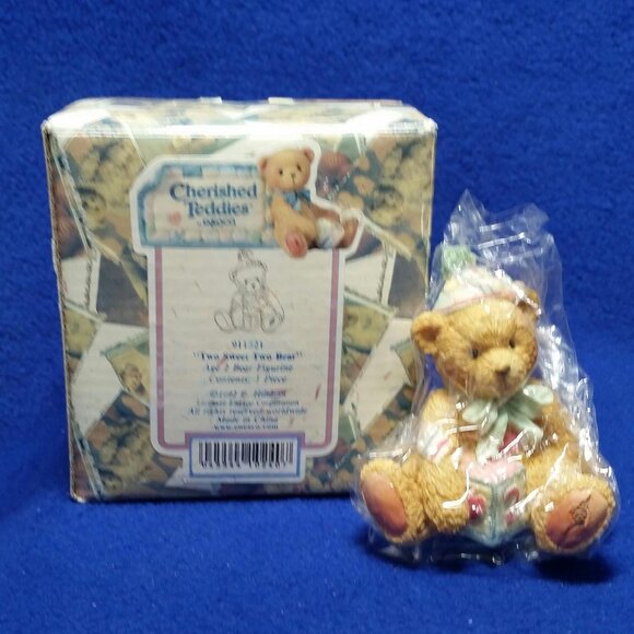 Cherished Teddies Two Sweet Two Bear Figurine Enesco 911321 2nd Birthday Age 2 - Picture 2 of 10